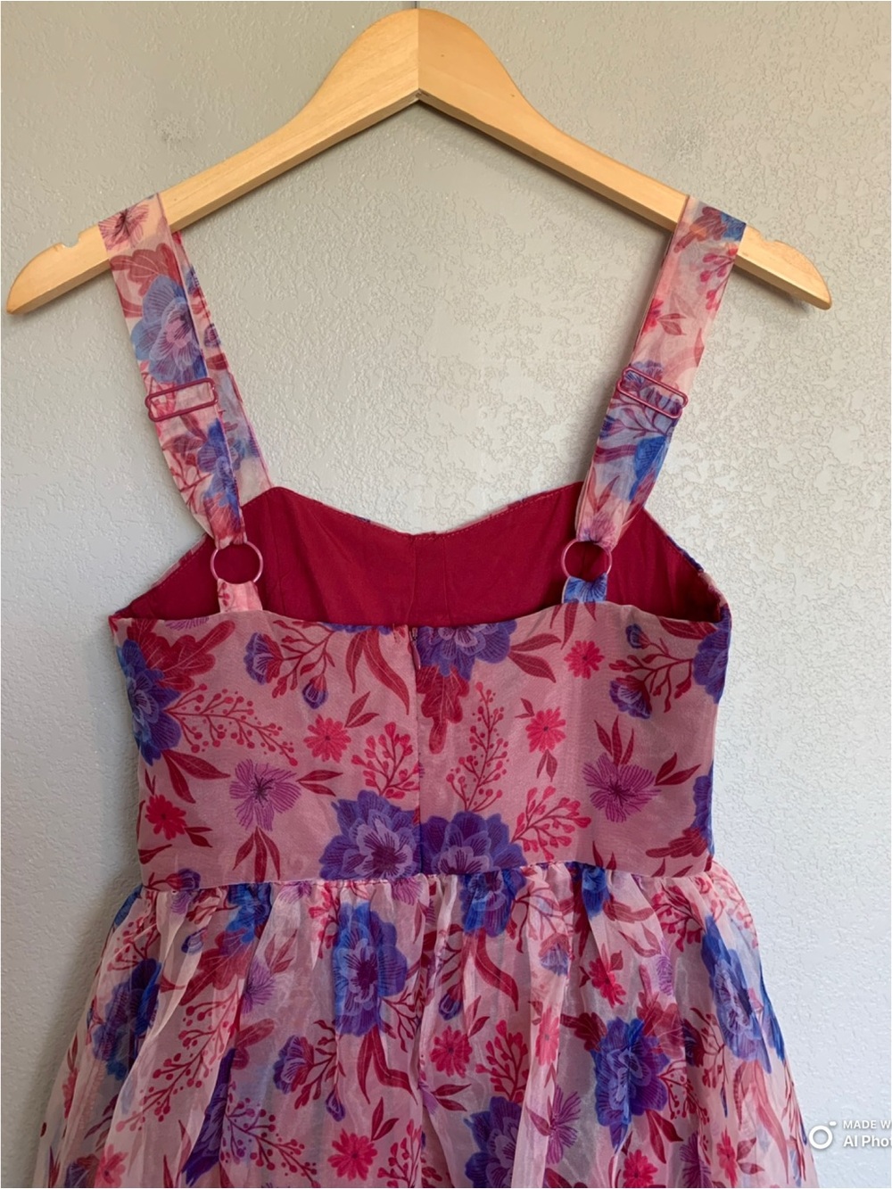 Lulus Delightful Look Magenta Floral Print Bustier Midi Skater Dress NWT Party - Picture 8 of 16